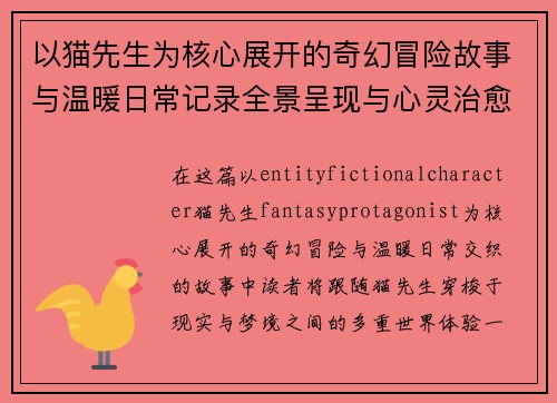 以猫先生为核心展开的奇幻冒险故事与温暖日常记录全景呈现与心灵治愈篇